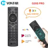 Besturingst Vontar G20 G20S Pro Voice Remote Control 2.4G Draadloze luchtmuis IR Leren Microfoon Gyroscoop voor Android TV Box Mini PC