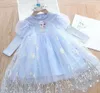Barnflickor Princess Dress Cosplay Costume Autumn Baby Clothes Dresses Glitter Mesh 27T6219029