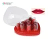 Brand Hengfang 10Colorsset rossetto da viaggio set di labbro impermeabile Colore di alta qualità Mini simpatici labbra con specchio rosso Trucco 1304240