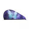 Serviette Galaxy Stars Butterfly Hair Bath Head Turban Enveloppe rapide sèche pour sécher les femmes Bathroomse