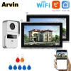 Intercom 10 "1080p Tuya Smart WiFi Video Intercom System med WiFi Camera RFID Door Entry Home Villa Apartment Wireless Video Interphone