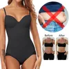Kadınlar Zayıflama Bodysuits Tek Parçalı Shapewear Üstleri Karın Kontrol Vücut Şakası Dahili Sütyenli Dikişsiz Kamak 240407