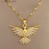 Anhänger Halsketten Dieyuro 316L Edelstahl Phoenix Eagle Anhänger Halskette für Frauen und Mädchen 2023 Neue Trends Halskette Kettenkette Juwely Geschenkparty240408