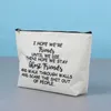 Cosmetic Bags Linen Women's Makeup Bag Large Capacity Letter Hand Coin Purse Portable Storage