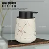 Liquid Soap Dispenser Matte Marbling Ceramics Lotion Bottle Home Bathroom Hand Shampoo Toiletry Container Shower Foam Gel Jar Supplies