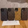 Cajas de teléfonos celulares Diseñador de lujo para iPhone 14 15 Promax 11 12 13 Pro Max 15Pro 14Pro Fashion Cover Case de cuero L Q240408