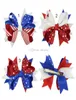 Печать Barrettes Bow Hair Clip Haillaintail Hair Wair Bow с клипом 4 июля детские аксессуары для волос C43695464512