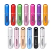 Viete de parfum de 5 ml Regilable Perfume Veton Aluminium Atomizer des parfums de contenant cosmétique de voyage Portable