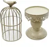 Bougeoirs 11,8 pouces Retro Spolder Shabby Decorative Birdcage Vintage Metal Candlestick pour la fête de la fête de mariage