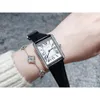 Дизайнерские танк watch Cater Womenwatch 5A Высококачественный швейцарский Quartz Movement смотрит на кожаный ремешок серебряный бриллиант Montre Tank должен наблюдать за Watchbox uziq