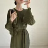 Casual Dresses 2024 Autumn's Must-Have Long Dress With Flared Sleeves And Pleated Skirt For European American Women