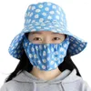Chapéus largos de chapéus de colheita de chá esportes de protetor solar de filtro agrícola proteger o pescoço Anti-UV Sun Women