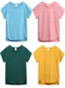 W452 Zomer babykinderen katoen t -shirt korte mouw solide kleur casual tops tee boys girls tshirts 6 kleuren8258278