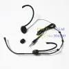 Microphones Black 3.5mm Male Screw Plug Ear HeadWorn Headset Mic Condenser Microphone Mike Mikrafon For Wireless Bodypack Transmitter