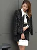 Vestes féminines 2024 Spring Autumn Korean Style Fashion Fashion High Quality Sequins Tweed Coat C876