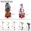 Dance Shoes WUXIJIAO Latin Woman Black And White Colorful PU Salsa Dancing Glitter Professional Ballroom Soft