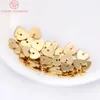 Anhänger Halsketten (839) 20pcs 8,5 8mm Loch 1mm 24 Karat Goldfarbe Messing Herzform Zaubern Zauber hochwertige DIY -Schmuckfunde Zubehör