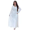 Vêtements ethniques Moyen-Orient Islamique Muslim Muslim Fashion Diamants Abaya Robe de soirée satin Dubaï Arabe Open Front Robe