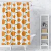 Rideaux de douche miel pêche rideau carton fruits de salle de bain avec crochets facilement pending imperméable tissu en polyester 180x180cm