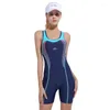 Swimwear féminin Sbart One Piece Sports Angle plat rapide Racing Racing sans manches Spring Wholesale