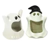 Candele per candele 2 pezzi Ceramica Ghost Holdowen Decor DECIT Regalo Candele Ceramics Ceramics Stand Tealight