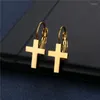 Studörhängen 1Pair Fashion Earring Letter Jesus // Love Heart/Star Liten Geometric Gift for Women Party Jewerly rostfritt stål gåvor