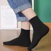 30PairSlot Mens Socks Midtube Business High Quality Polyester Cotton Bortable Soft Thin Solid Color Medium 240408