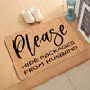 Carpets Brown Hello Pattern Carpet Entrance Doormat Non-slip Living Room Kitchen Bedroom Decor Rug Floor Mats Home