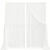 Fleurs décoratives 150x300cm Draperie Gauze Double-couche Double face Bondage de mariage Curtains Curtains Party Arch Decoration