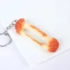 Keechchains divertente imitazione alimentazione portachiavi per le gamba di pollo a sospensione simulazione modello creativo in PVC
