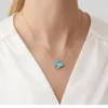 Collar de mujer Joyería Diamante Collar de mariposa Collar de lujo Collar de diseño Joya de 24 k Collar de oro