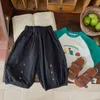 Broek Kinderkleding Kinderen Casual broek 2024 Zomer Katoen Bloomers Boys Sportstijl Solid kleur Modieus