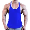 Men Gym Singlet Stringer Muscle Tops Tops Fitness Sport Shirt Y Colete de treino de pilotos 240329