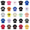 Designer Men, camiseta rosa Young Thug Sp5der 555555 Mans Mulheres Mulheres de qualidade Faça moda de moda Roupas de rua Impressão de aranha Padrão da web de camiseta Y2K Top Tees