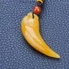 Colliers de pendentif Natural Gold Jade Hollow Gard Wolf Dentants Pendants Marques Men Femmes Jadéite Jewelry Collier Femme