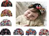 Chapeaux de bébé doux pour nouveau-nés noués Bowknot Flower Imprimé Coton Coton Coton Kids India Chapeaux Turban Infant Head Wrap2066963