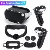 Glasögon VR -skyddsskydd Set för Oculus Quest 2 Toch Controller -täckning med PU -band ögondyna linsdammskydd VR -tillbehör