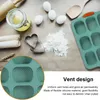 Baking Moulds Silicone Cake Mold 9-Cavity Oval DIY Pan Chocolate Bread Pancake Non-stick Bakeware Tool Gray