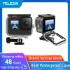 Kameras Telesin 45 m wasserdichtes Gehäuse Gehäuse für GoPro Hero 11 10 9 Black Diving Protective Unterwasserabdeckung Lens Filter -Set -Zubehör