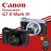 أكياس Canon PowerShot G7 X Mark III كاميرا VLOG رقمية مصممة فلاش/Bluetooth/wifi Zoom مع استقرار الصورة الضوئية أسود/سيير