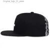 Kogelcaps snapback honkbal hoed kruisembryo verstelbare hoed geschikt voor jonge mannen vrouwen modehoed flat trend street dance hoed Q240408