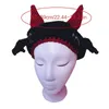 Bérets Knit Devil Hat Petite Skullies Party Horn Y2k Halloween drôle