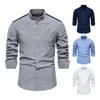 Casual shirts voor heren Men Business Shirt Elegant Slim Fit revers voor vergaderingen Kantoor Draag Lente/herfst Formele top met lange mouwen