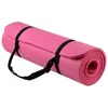 1 SET YOGA MAT extra tjock 1 cm Pilates Fitness Cushion Non Slip träningsplatta Hög densitet Balans NBR 183cm lång yoga 240325