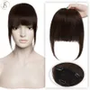 Tess Hair naturel frange 25g Fringe cheveux humains invisibles faux cheveux Bang Bang Hair Clip dans la bucc