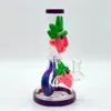 2024 Heady Bong Cam Handcraft 20cm 8 inç 3d yeşil saç serin amin figürü çeşit türü nargile su borusu bong cam bongs 14mm kase