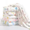 Decken 6 Schichten 105 105 cm Baby empfangen Decke Säugling Gaze Badetuch Kinder Swaddle Bettwäsche reine Baumwollblase