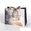 Gift Wrap 4 Styles Creative Bag Candy Packaging för bröllopsgäst födelsedagstårta handväska med bandfestdekor LX6431 Drop Delivery H DHV8N
