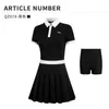 PGM Golf Womens Dress Set Summer Slim Fit Skirt Sports Girl Pleated Skirt With Anti-light Shorts Breathable Versatile 240326