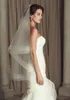 Einfache elegante billige Elfenbein weiße Tüll Hochzeit Brautschleier eine Schicht mit Kamm Elbow Länge 2019 Schiff billigen Schleier für Weddin7483983